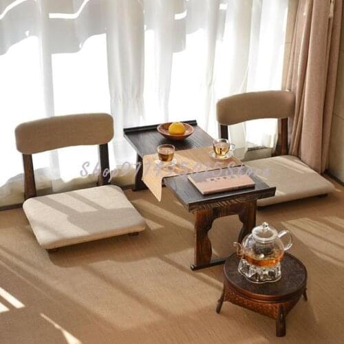 Tatami Backrest Sofa And Small Room Chair Japanese Style Legless Chair Floor Solid Wood Backrest Chair Lazy Bay Window Chair