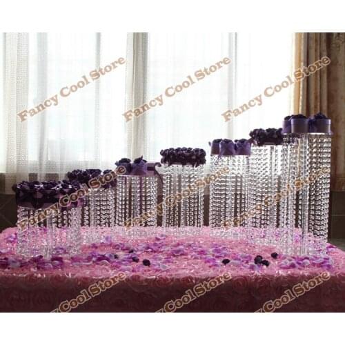 Party centerpiece crystal cake stand/wedding decoration party prop wedding centerpiece 7pcs/lot Wedding crystal cake holder