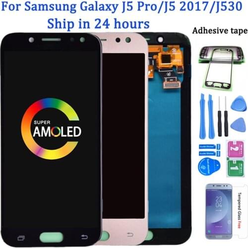 Super Amoled LCD For Samsung Galaxy J5 pro 2017 J530 J530Y J530F LCD Display with Touch Screen Digitizer Assembly