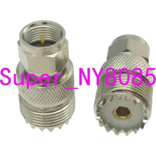 10pcs Adapter UHF SO239 female jack to F TV male plug straight RF COAXIAL