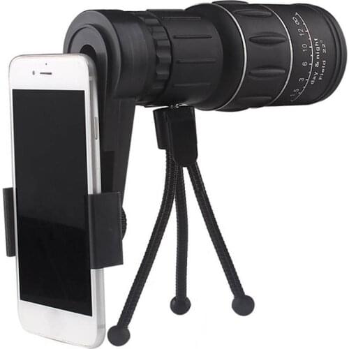 16x52 Double Focus Adjustment Telescope, Mobile Phone Lens Monocular BAK4 Prism Telescope For Hunting, Camping And Bird Watching