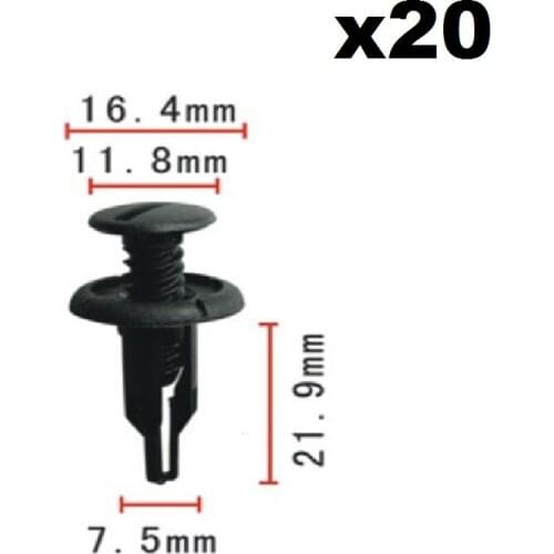 20x For Honda Pillar Garnish, Side And Trunk Lining Clips / Nylon Retainer Clip / Trunk carpet fixed buckle