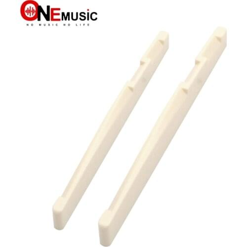 50PCS Acoustic Guitar Saddle Plastic R400/R320 74MM Folk Guitar Bridge Saddle Ivory
