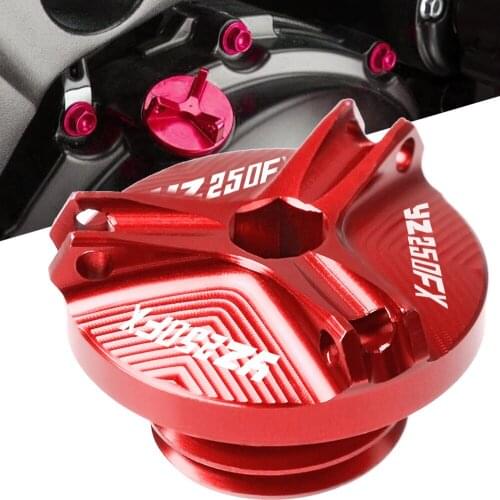 Aluminum Motorcycle Accessories parts Engine Oil Drain Plug Sump Nut Cup Plug Cover For Yamaha YZ250FX YZ 250FX 2015, 2016