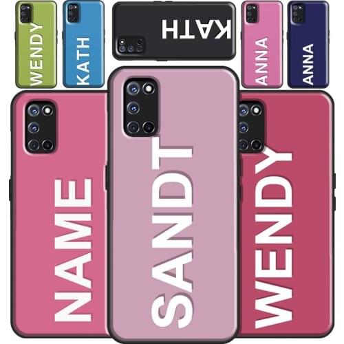 Pastel Custom Name Personalized Case For OPPO A3S A5S A1K A52 A72 A31 A53 A9 A5 2020 A15 A83 A91 F5 Reno 4 Pro Z 2Z Coque