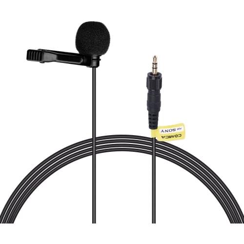 Comica CVM-M-O2 3.5mm Lavalier Microphone Omnidirectional Lapel Microphone Input Line for Sony Wireless Microphone Transmitter