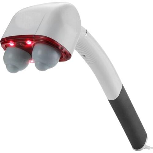 Electric Handheld Massager Two Head Machine Full Body Neck Vertebra Back Muscle Relax Vibrating Deep Tissue Massage Health Care