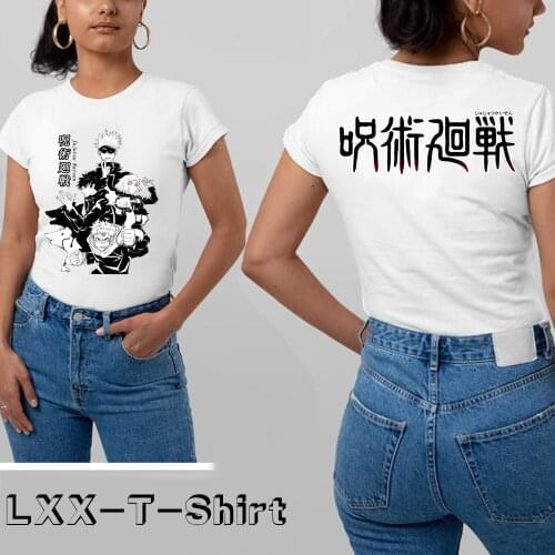 Jujutsu Kaisen Cosplay Anime Clothes Crew Neck Fitted Soft Anime Funny Manga Tee T-shir Clothes