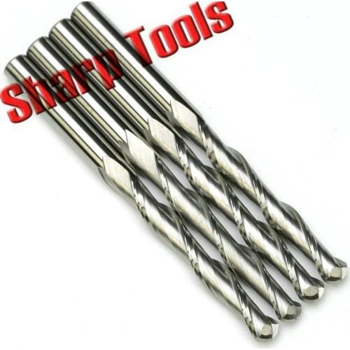 5pc 6x42mm 2 Flutes Ball Nose End Mill Tungsten Steel Solid Carbide CNC Router Bits Engraving Milling Cutters for Wood 3D Relief