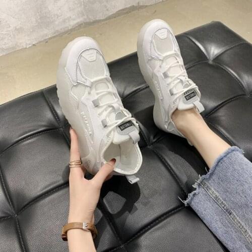 2021 Summer Women Vulcanized Shoes for Breathable Mesh Shoes Women Sneakers Lightweight Mesh Casual High Quality Shoes