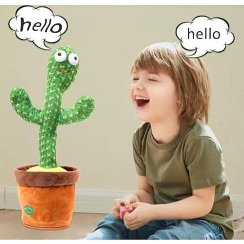Lovely Talking Toy Dancing Cactus Doll Speak Talk Sound Record Repeat Toy Kawaii Cactus Toys Children Kids Education Toy Gift