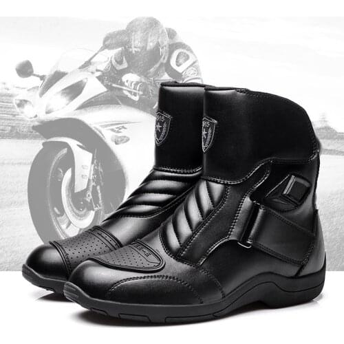 MJMOTO Autumn Winter Motorcycle Boots Windproof Waterproof Botas Moto Motocross Off-Road Racing Shoes Protective Riding Boots