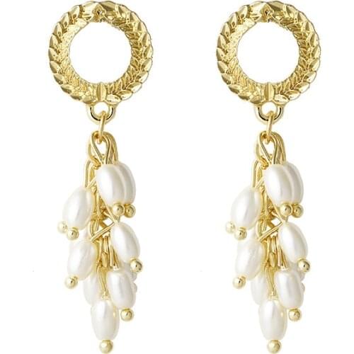 New Earrings Fashion Jewelry Imitation Pearl Simple Statement Tassel Earrings Wholesale Earrings For Women