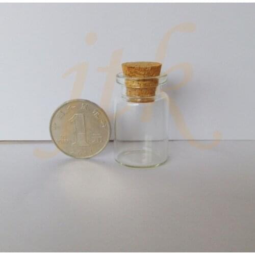 Wholesale 110pcs 6ml small glass vials with cork tops bottles Little empty jars 22*35mm