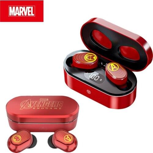 Genuine Disney Marvel TWS Wireless Bluetooth Earphone 5.0 for Android Earphones LED Digital Display Earphones IPhone IOS Earbuds