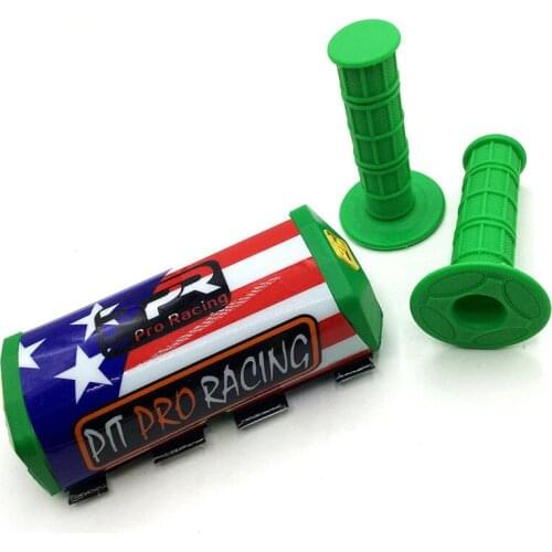 Pit pro racing(Flag)1 1/8" Handlebar Fat Bar Pad Slider Grip For CRF RMZ KTM YZF ATV Dirt Pit BikeMotorcycle Motocross Enduro SM