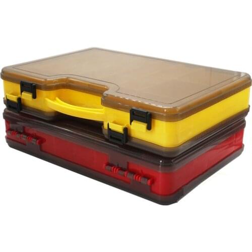 Portable Lure Box Fishing Tackle Accessories Fake Bait Storage Box Double-sided Large Capacity Fish Bait Fishing Tackle Box