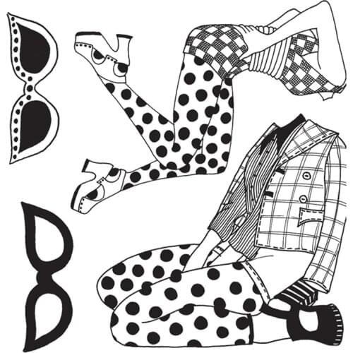 Clear Stamps Weird Horror Sunglasses Leggings Short Top Fashion Girl For DIY Scrapbook Photo Album Craft Card 2021 New