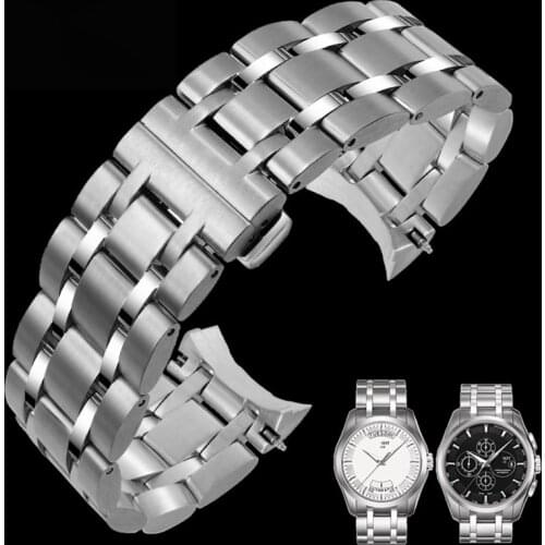 Watch accessories 22mm for Tissot 1853 Kutu T035 stainless steel strap T035407A T035627A mens business sports waterproof strap