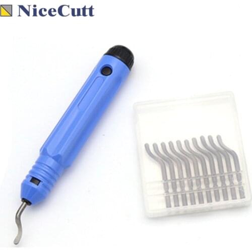 1 Set Deburring Hand Burr Trimming Knife One Handle NB1100+10pcs BS1010 Blades Wood Plastic Steel