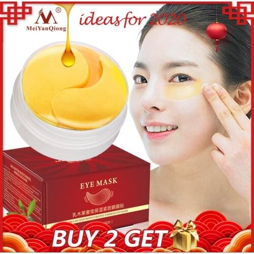Shea Butter Moisturizing Firming Gold Collagen Eye Mask Face Care Sleep Mask Eye Patches Anti Dark Circles Skin Care Whitening
