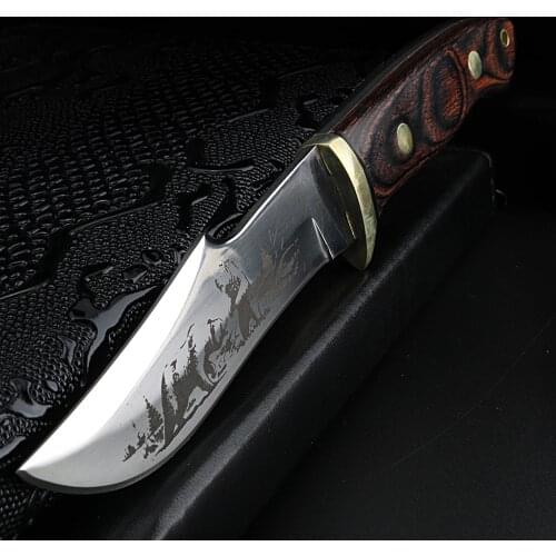 XUAN FENG Military FIXED BLADE KNIFE for Outdoor Hunting Tactical Combat Survival Camping EDC Knifes