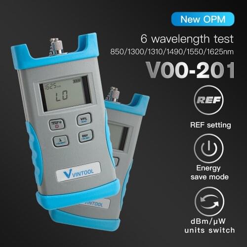 Fiber Optic Power Meter FC&SC Interchangeable Adapter -50~+26dBm FTTH Fiber Cable Tester