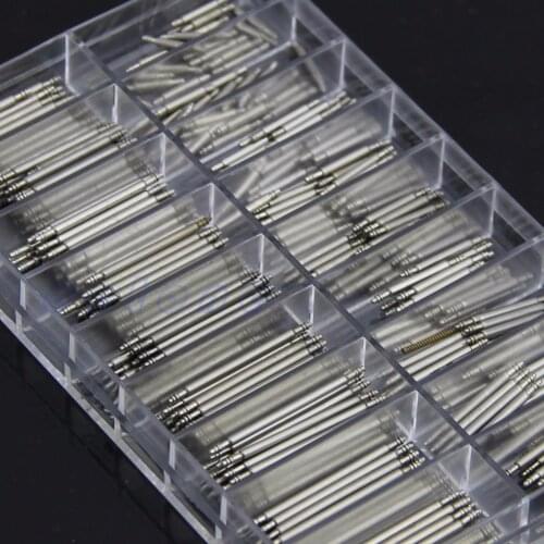 New 360Pcs 8mm - 25mm Stainless Steel Watch Band Spring Bars Strap Link Pins