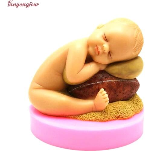 3D hold football baby drowsiness handmade soap mold chocolate cake decoration tools DIY silicone mold sugar candy mold