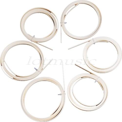 6Pcs Ivory ABS Guitar Binding Measures 6mm x 1.5mm Thick Guitar Parts