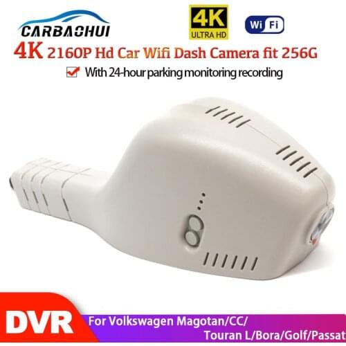 4K 2160P Car DVR Wifi Video Recorder Dash Cam Night Vision Control Phone APP For Volkswagen Magotan/CC/Touran L/Bora/Golf/Passat