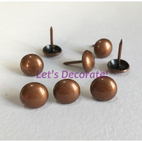 Free Shipping 500pcs/lot 11mm Copper Color Plated Home or Garden Decorative Tack, Hobnail, Upholstery Nail