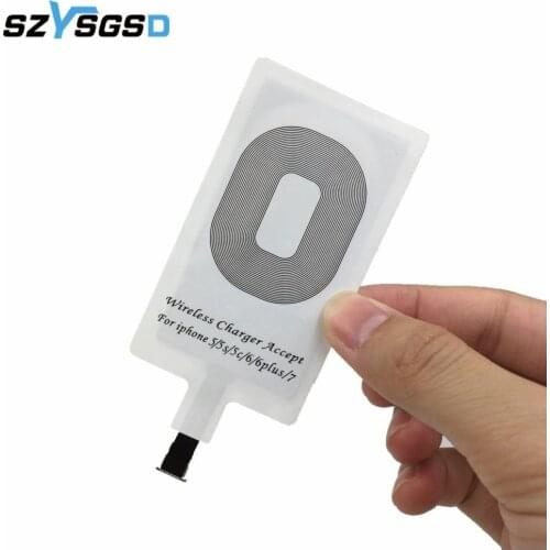 SZYSGSD Qi Wireless Charger Receiver for iPhone 5 6S 6 plus Adapter Receptor Receiver For iPhone 7 7s wireless charger Receiver
