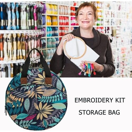 Yarn Storage Case Crochet Hooks Knitting Round handbag Sewing Tools Accessories Knitting Needles Organizer