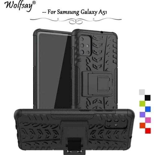 For Samsung Galaxy A51 Case Shockproof Armor Rubber Hard PC Phone Case For Samsung Galaxy A51 Protective Cover For Samsung A51