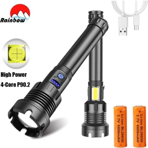 100000 Lumens XHP90.3 Most Powerful Led Flashlight Tactical Flashlight USB Rechargeable Torch XHP70 Lantern For Outdoor Camping