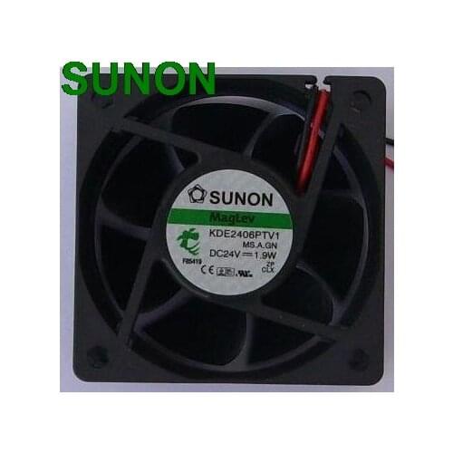 For Sunon KDE2406PTV1.MS.A.GN 60*60*25 mm DC 24V 0.079A 1.9W server inverter cooling fan