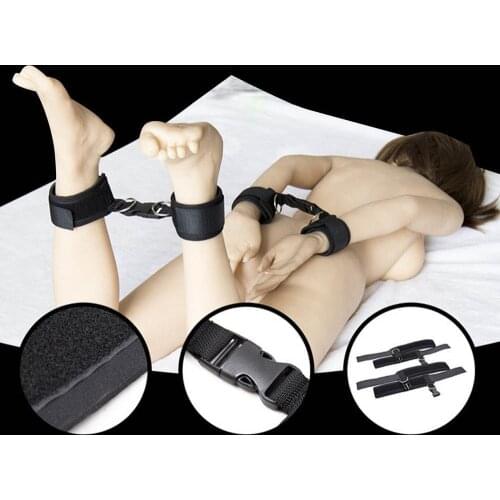 PU Leather Bdsm Handcuffs Sex Slave Bondage Adjustable Restraint Adult Games Role Play Erotic Couples Sex Toys For Woman