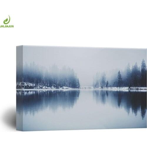 JHLJIAJUN Canvas Painting Winter Snow Forest Posters 3D Wall Art Picture Home Decor Prints And Posters For Living Room Bedroom