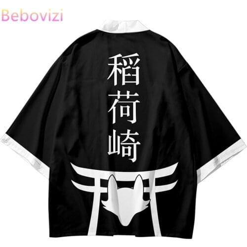 Japanese Tokyo Streetwear Cardigan Women Men Harajuku Haori Volleyball Boy Kimono Cosplay Top Yukata Tao Robe Clothes Blouse
