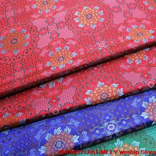 Chinese silk Brocade jacquard weave fabric Mongolia Robe cloth DIY bag Book cover Performance clothes 28