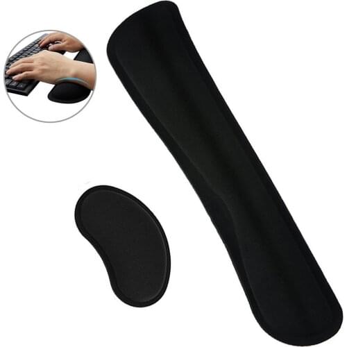 Keyboard Wrist Support Cushion Wrist Rest Pad Set​ Mouse Wrist Support Cushions Release Pressure 2pcs/Set For Office Workers