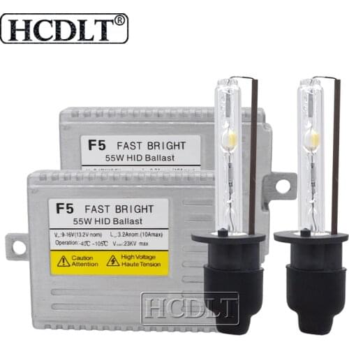HCDLT 12V 55W Kit Xenon H7 H1 H3 H11 HB3 9005 9006 HID Headlight Kit 6000K 4300K 5000K AC 55W F5 Fast Start Slim Ballast Reactor