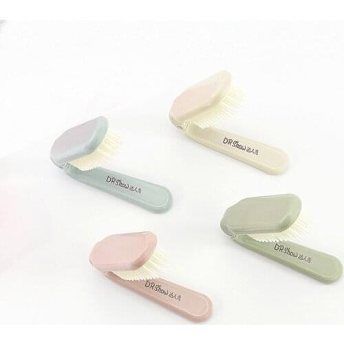 Korean Version Of The New Portable Mini Travel Folding Comb Daily Soft Comb Massage Comb Hairdressing Plastic Comb Female