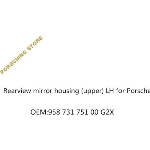 Rearview mirror housing (upper) LH for Porsche OEM:95873175100G2X