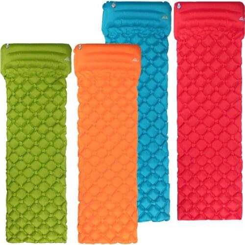 Sleeping Pad Camping Mat With Pillow air mattress picnic Inflatable Cushion Sleeping Mat Fast Filling Air Moistureproof air bed