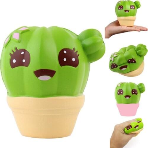 Creative Mini Cactus Cream Scented Squishy Slow Rising Squeeze Penguin Strap Kids Christmas Toy Kids Children Baby Toys New