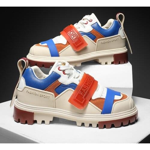 Brand Colorful Fashion Sneakers Mens Designer Sneakers Chunky Casual Shoes Microfiber Non-Slip Comfort Men Shoes zapatos hombre