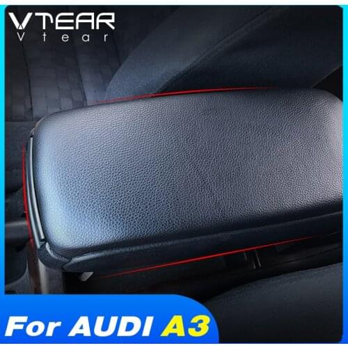 Vtear For Audi A3 Armrest Cover Interior Arm Rest Center Console Accessories Storage Box Decoration Car-Styling Parts 2004