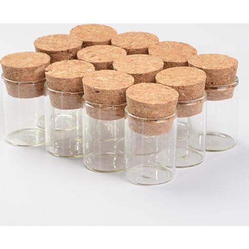 22*30mm 5ml Mini Glass Vials Jars Packaging Bottles Test Tube With Cork Stopper Empty Glass Transparent Clear Bottles 100pcs/lot
